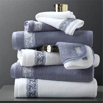 

Five-star hotel pure cotton embroidered bath towel, adult family bath towel
