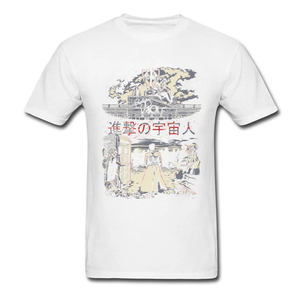 attack on london 8801 April FOOL DAY Cotton Round Collar Tops T Shirt Short Sleeve Simple Style Tee-Shirt Graphic Top T-shirts attack on london 8801 white