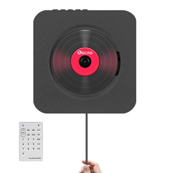 

Portable CD MP3 Bluetooth Player Wall Mountable Home Audio Boombox Speaker Prenatal with Remote Control FM Radio USB Repeater