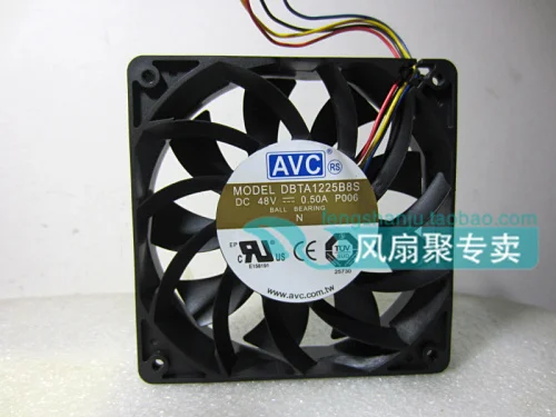 

New original AVC 12 cm12025 48 where v0. 50 a DBTA1225B8S 120 * 120 * 25 mm 4 double needle ball fan violence