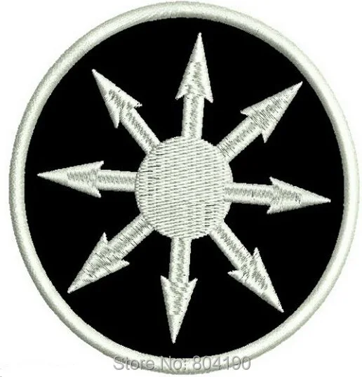 

CHAOS MAGIC SYMBOL OCCULTISM ESOTERIC SIGIL WITCH Music Band EMBROIDERED IRON On Patch APPLIQUE Rock Punk Badge