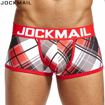 

JOCKMAIL Brand Mens Underwear Boxer shorts Classic plaid sexy panties calzoncillos hombre boxer marca cuecas boxer Gay Underwear