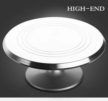 

Baking tools flower bed truntable cake swivel plate 12" aluminum alloy material slip-resistant cake stand rotary table