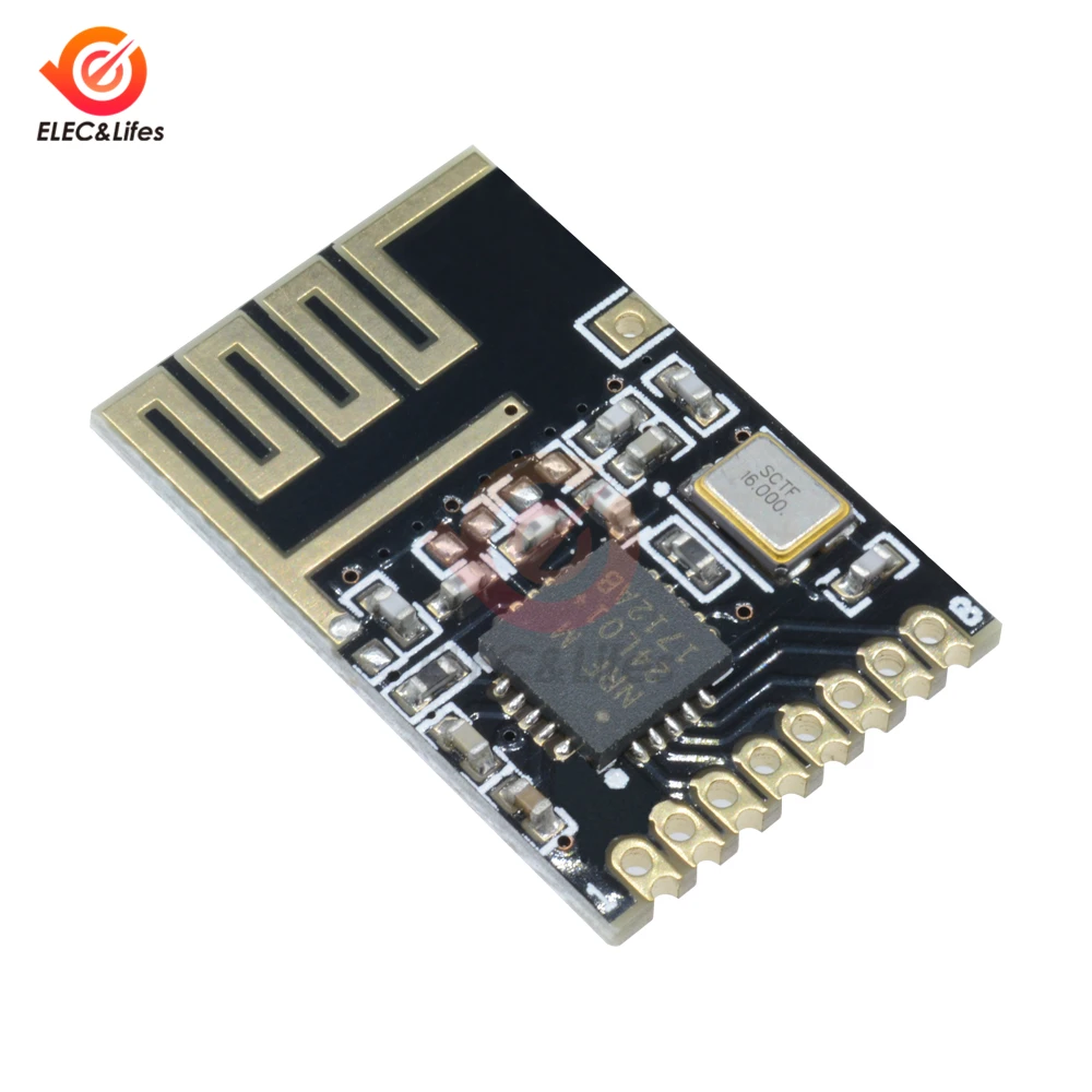 NRF24L01 SMD 2,4 ГГц беспроводной модуль приемопередатчика 1,27 мм Мини NRF беспроводной модуль увеличенная мощность версия регулятор напряжения