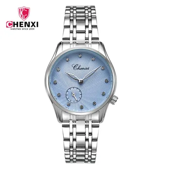 

CHENXI Luxury Women Watch Steel Watchband Ladies Rhinestone Clock Fashion Female Quartz Watch Famous Wristwatch Relogio Feminino