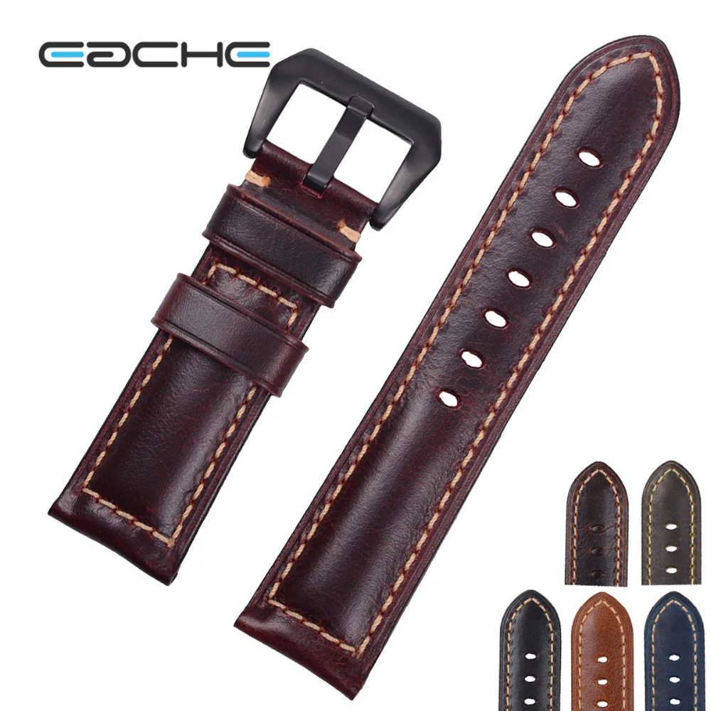EACHE High Quality Hot Sale Genuine Leather Watch band 20mm 22mm 24mm