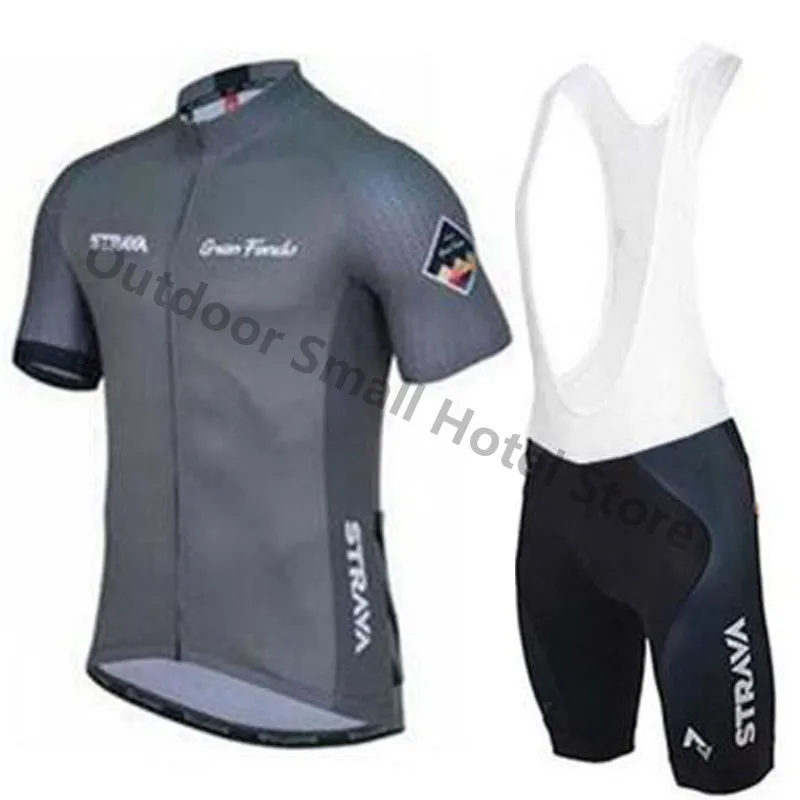 

STRAVA NEW Cycling Jersey set 2019 Summer Short Sleeves bicycle Ropa Ciclismo hombre Outdoor Sport Men bike Cycling Clothing