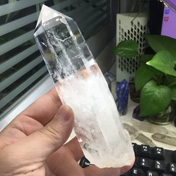 

Unique Collocation 394g Natural Clear Quartz Crystal Healing Wand Wholesale Price #A531