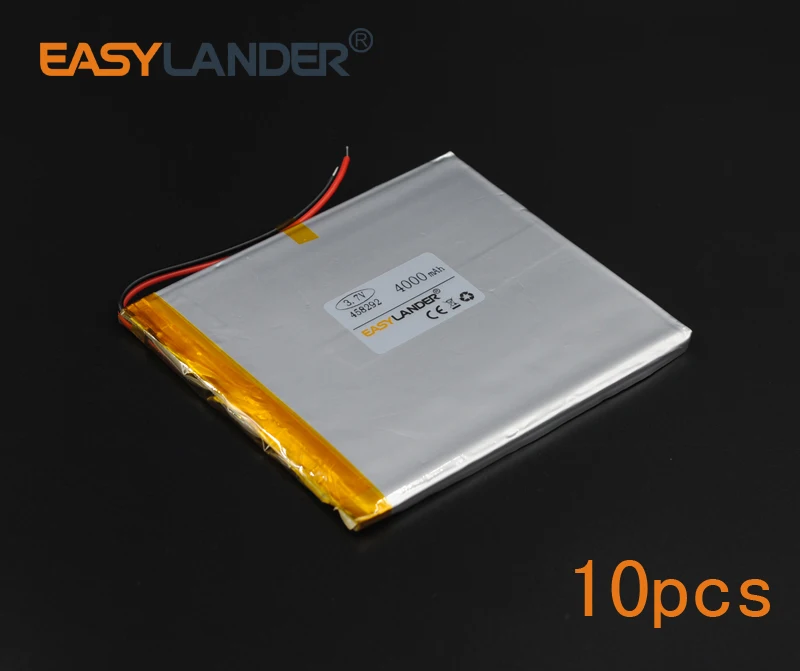 10pcs Lot 3 7V 4000mAh Polymer Li ion Battery For E Book Power Bank PDA Portable