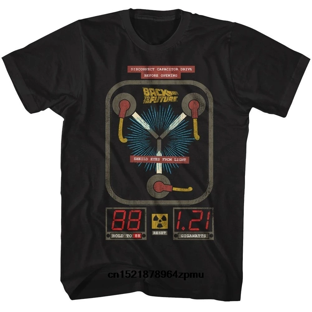 

Men T shirt Back To The Future Flux Black Adult Tee funny t-shirt novelty tshirt women