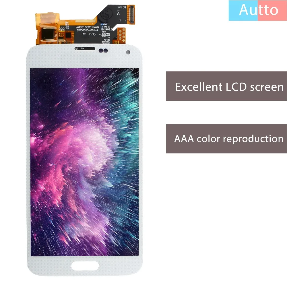 100% тест AAA для sAMSUNG S5 LCD G900 G900F G900V Дисплей сенсорный дигитайзер сборка + разборный