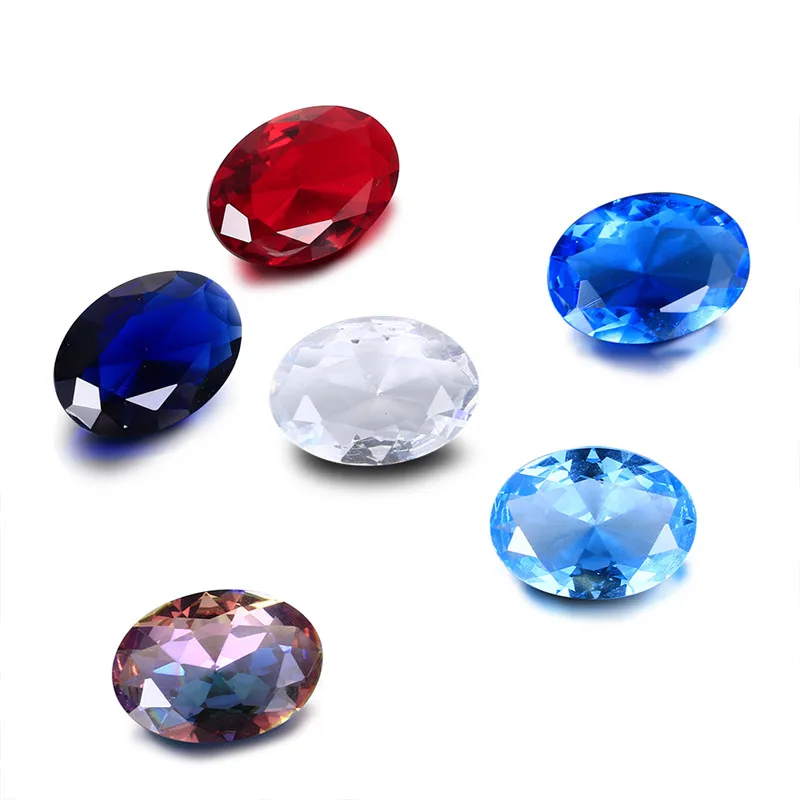 Nasia Mysterious Rainbow Stone Beads Genuine Spinel Zircon 13*18 MM Oval Stone Loose Gemstone for Ring Jewelry DIY 10pcs