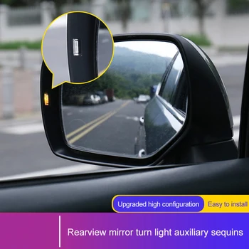 

QHCP 1Pair Rearview Mirror Steering Turn Light Lamp Assist Sequins PC Sticker For Subaru Forester Outback XV Legacy Car Styling
