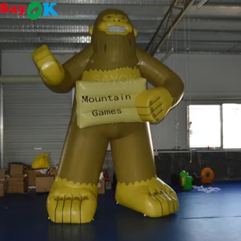 Online Sayok Giant Inflatable Gorilla 4m High(/13ft H) Logo Customized With Air Blower For Outdoor Festive Decor Advertising Promotions