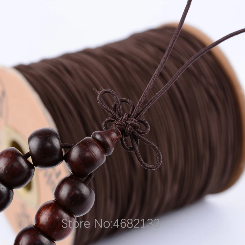 MOQ=1 pc 0.8mm 1.0mm 1.2mm DIY Jewelry Componen stretch Cords Rope/Cord/String/Thread non-fading Polyester Chinese Knot Macrame