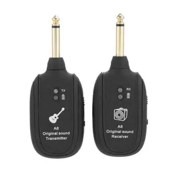 

UHF Wireless Audio Guitar Transmitter & Receiver System Kits Built-in Battery