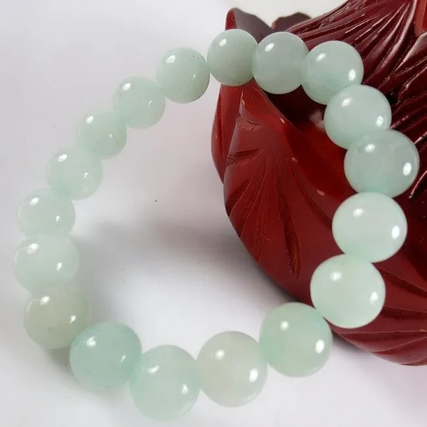 

Hot Fashion Malaysian Stone 10mm White Gem Bracelet Men, Charm Bead Bracelets & Bangles for Women Men Jewelry