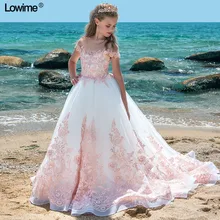 Off The Shoulder A-Line Flower Girl Dresses For Weddings Lace Beading First Communion Dresses Girls Pageant Dress 2018 2017 off shoulder white girls first communion dress lace applique floor length tulle flower girl dresses for weddings