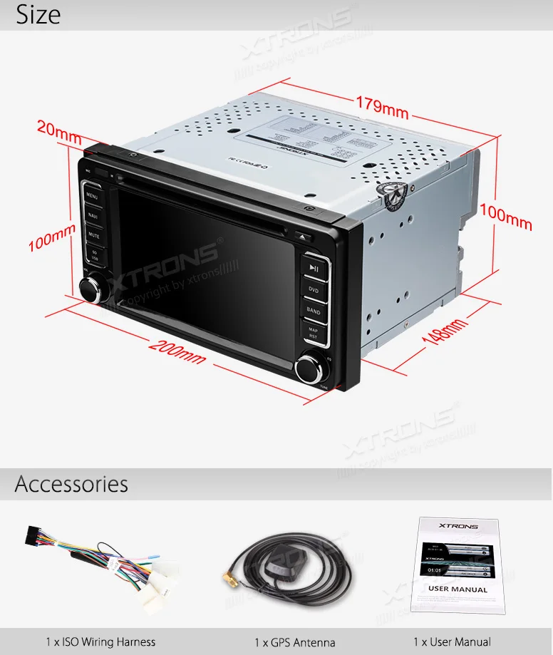 Excellent XTRONS 6.2" HD Digital Touch Screen 2 din Radio GPS Navigation Car DVD Player for Toyota Toyota RAV4 VIos Hilux Terios Fortuner 19