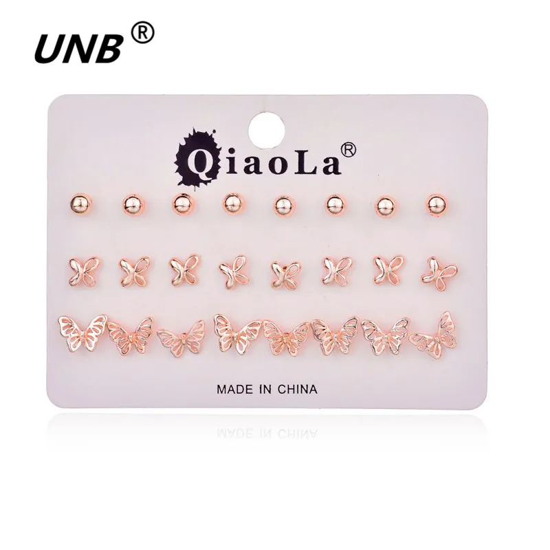 Claire Fashion Women Accessories Stud Earring Set Stars Butterfly