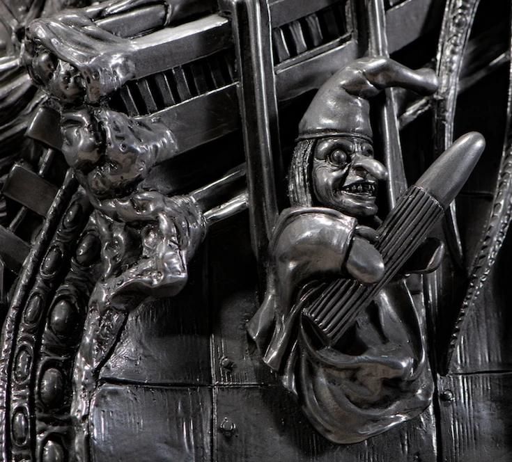 7kg43cm* 37 см H R. Giger коллекция искусства холодного литья алюминия 3D тиснение Декоративная скульптура инопланетянин настенные картины