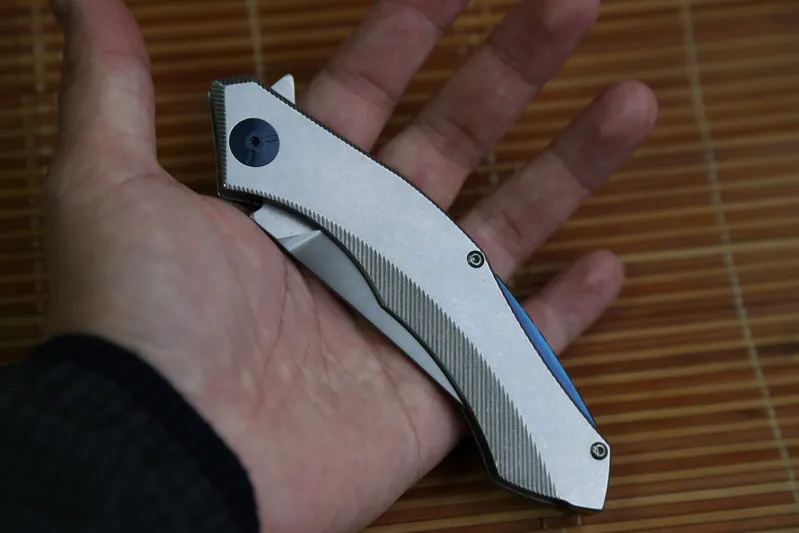 Jufule Poluchetkiy Blue Moon D2 Blade Steel Handle Folding