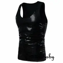 Мужской жилет без рукавов с блестками, дикий стиль, летняя терморубашка мужская мода, новая одежда, золото, серебро, фитнес, майка, топы