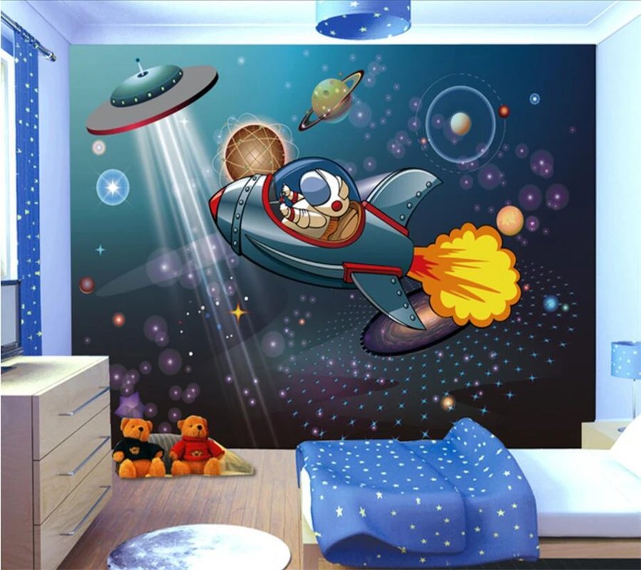 Beibehang Personalizado papel de parede espaço nave espacial