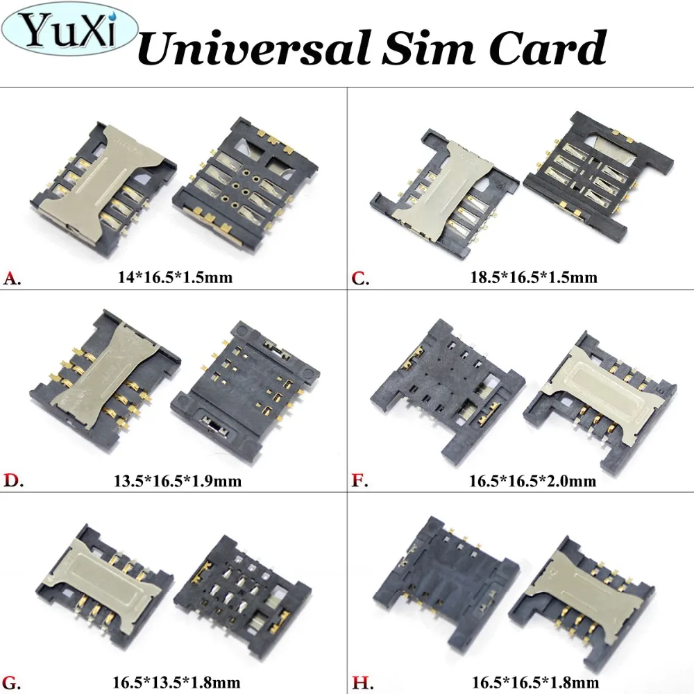YuXi 18pcs SIM Card Holder Adapters Socket Slot Connector For ZTE U880