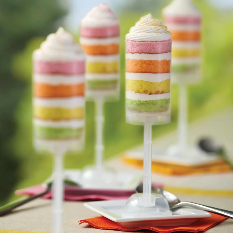 

10 Pcs Cake Pusher Tube Pushable Holder Push Clear Kitchen Durable Baking DIY Tool WXV Sale