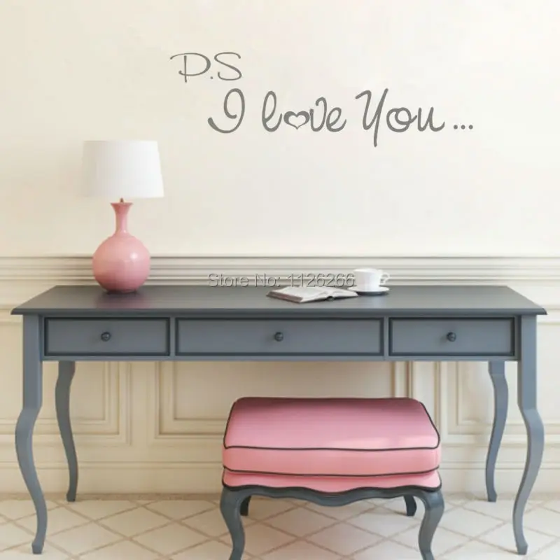P.S I Love You виниловая наклейка на стену художественное украшение Love|decorative tile