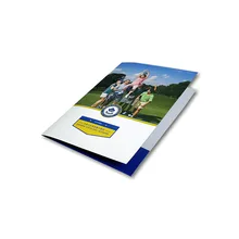 Zuoluo A4 пользовательские Бумага картона карман папки для файлов с рельефным логотипом через термической обработки