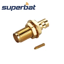 Superbat 10 шт. РЧ разъем RP-SMA под пайку 50 Ом разъем(штекер) переборка для полужесткой кабеля. 141