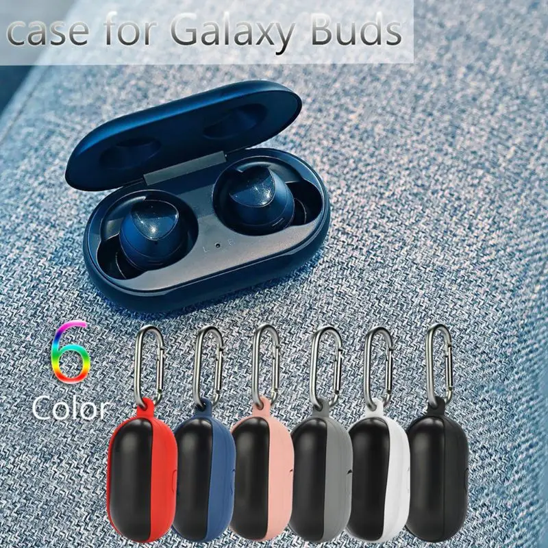 1 комплект противоударный силиконовый чехол защитный с карабином для Samsung Galaxy Buds