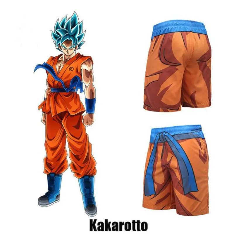 Аниме Dragon Ball Kakarotto Косплэй пляжные шорты летние 3D печать Человек Пляжные шорты для отдыха Мужские шорты для купания купальники