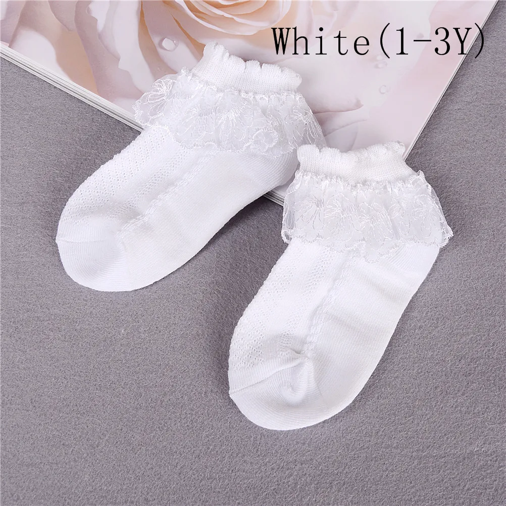White 1 Новинка года, весенне-летние кружевные ультратонкие сетчатые носки с кристаллами для маленьких девочек носки-башмачки однотонные невидимые носки детские носки - Цвет: White 1