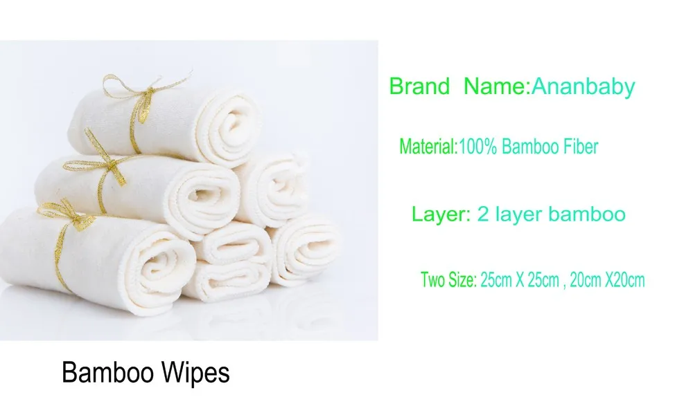 Toalhetes de Bambu Toalhetes do Bebê Ananbaby Lavável Reusável Limpeza Toalha Super Absorção 100% 13 Home & Garden