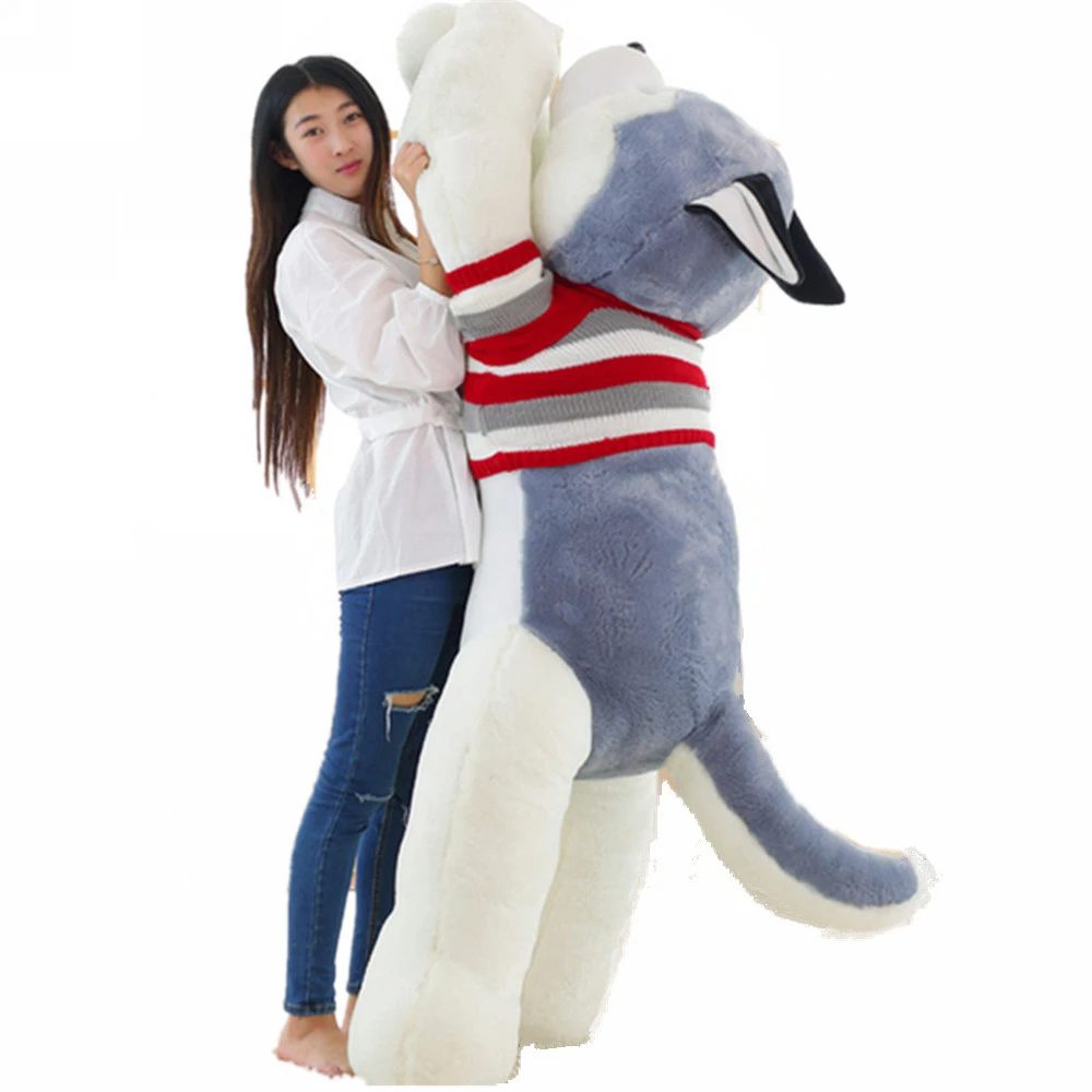 giant stuffed husky dog