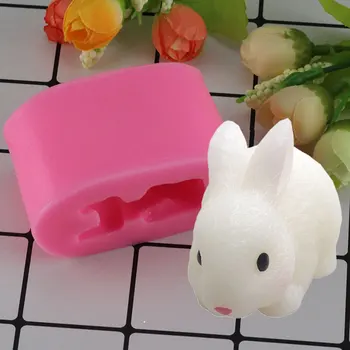 

Mujiang 3D Easter Bunny Soap Silicone Molds Rabbit Candle Resin Clay Mold Chocolate Candy Mold Fondant Cake Decorating Tools