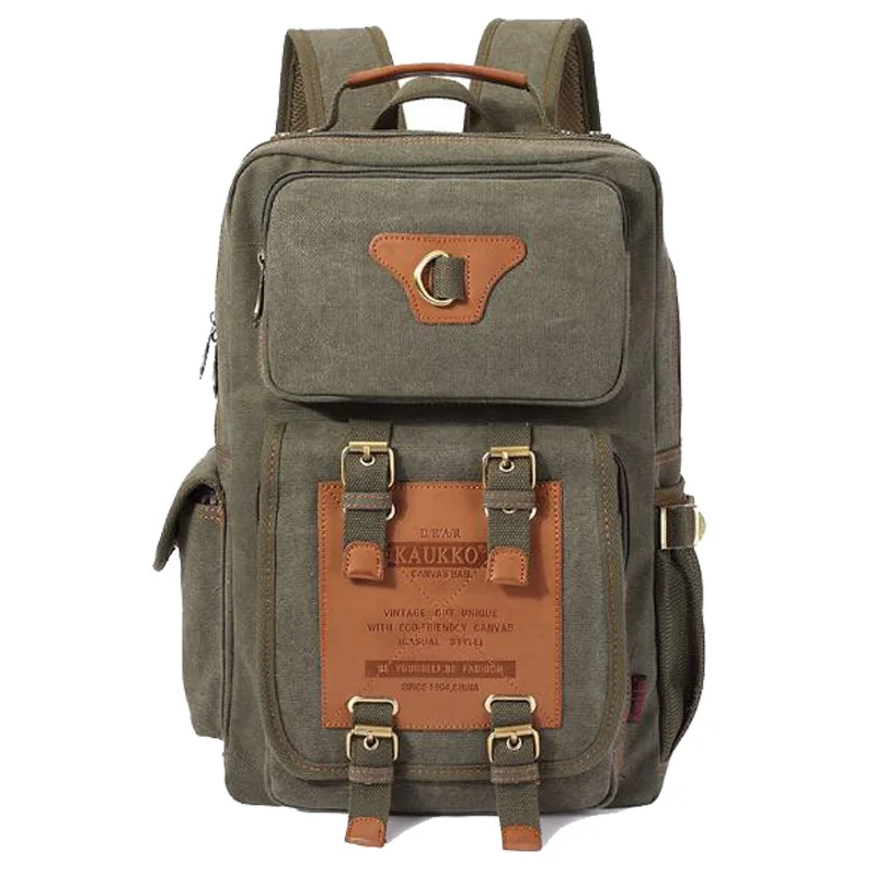 

Man's Canvas Backpack Travel Schoolbag Male Backpack Men Large Capacity Rucksack Shoulder School Bag mochila