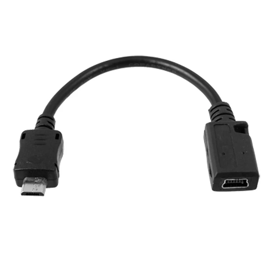 

Mini 5 pin female adapter, black Micro-USB 5 pin male