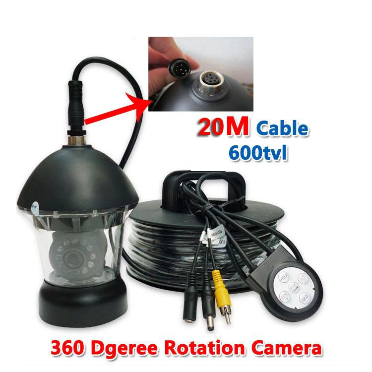 20M Underwater Fishing video Camera 360 Degree View, Remote Control