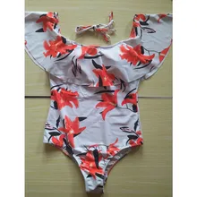 Wonshcora листьев лотоса Одна деталь купальник без бретелек Бикини Для женщин Купальники больших размеров Пляж Push Up Купальники для малышек Для ванной biquini