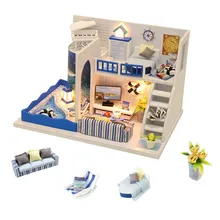 3D кукольный домик деревянные миниатюры diy крошечные Кукольный дом мебель набор игрушек для детей casette in legno casas en miniatura