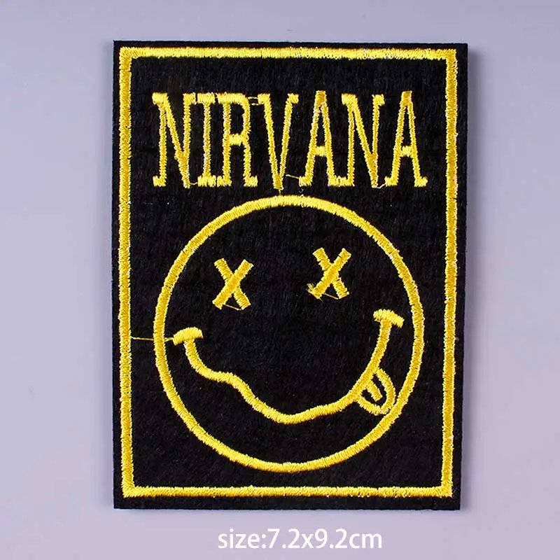 Необычные вещи патч, вышитые патчи для одежды Грут наклейки Nirvana Письмо Патчи для одежды ткань Гарри Патчи DIY - Цвет: F-PE0968CT