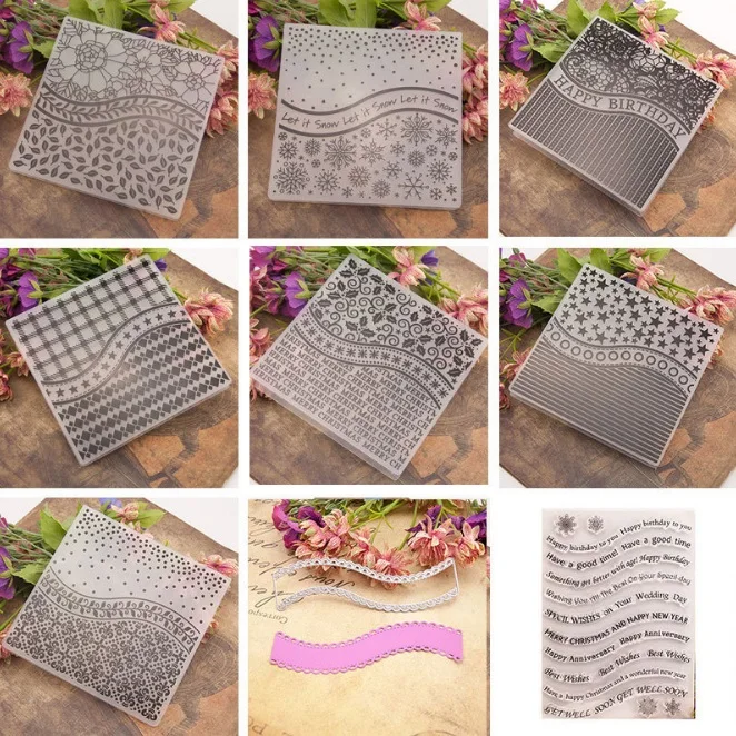 

Plastic Embossing Folders/Clear Silicone Stamp/Metal Cutting Dies For Scrapbooking Paper Craft/Card Making Decoration Supplies