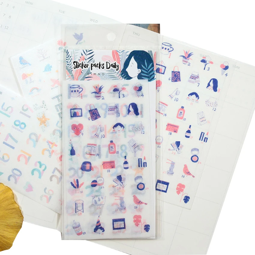 12 пачек/лот клей стикеры пакеты Канцтовары для ежедневного использования Скрапбукинг этикетка DIY закладки Подарки для детей оптовая