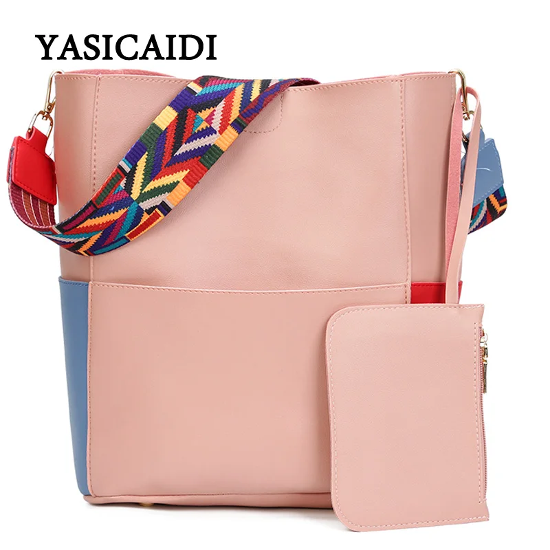 Striped Casual Tote font b Women b font Shoulder font b Bags b font Fashion Pu