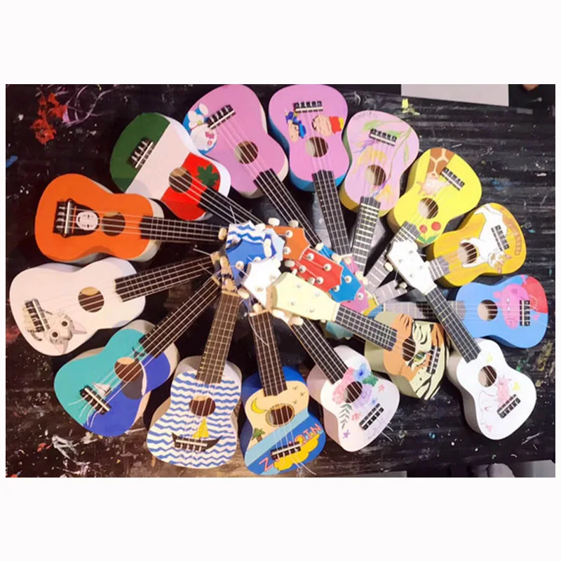 

Ukulele 21 Inches Linden Backboard Minions Manual Customization Beginner Unisex