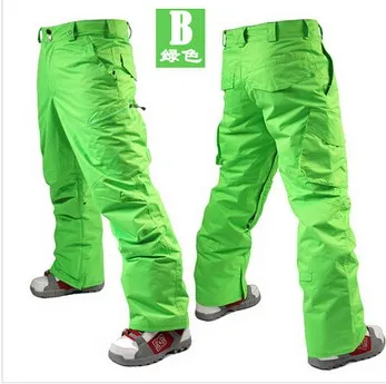 Мужские темно-серые лыжные брюки, мужские синие брюки для сноубординга, зеленые спортивные лыжные брюки, Черные Водонепроницаемые штаны для верховой езды, альпинизма